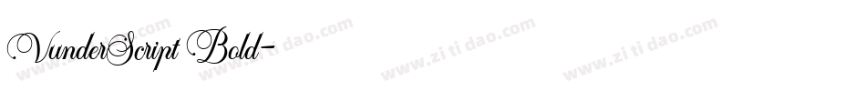 VunderScript Bold字体转换
